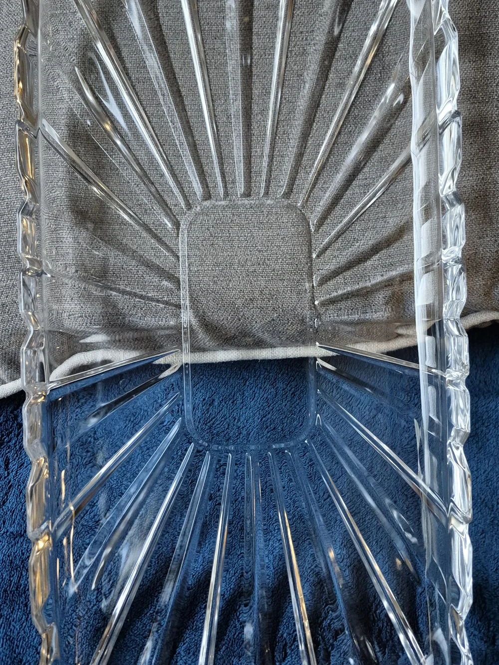 Clear Glass Rectangular Serving Tray - Elegant Home Accent